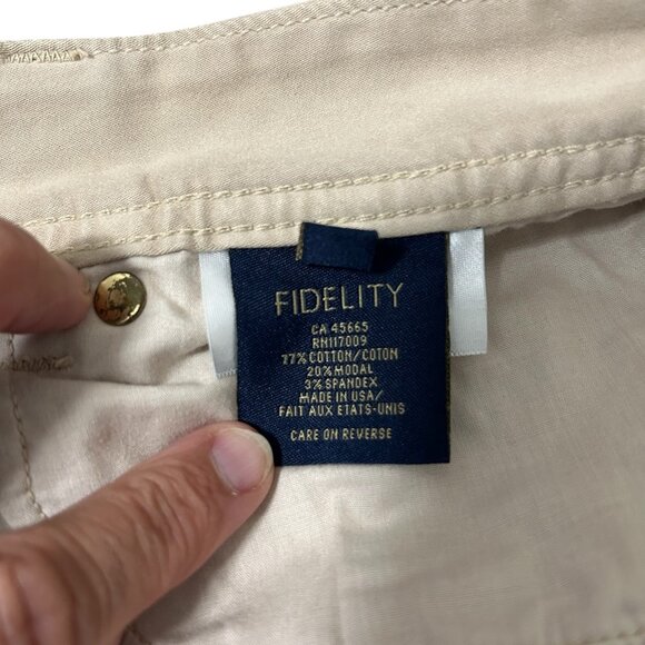 Fidelity Khaki Pants Men's 38x36 Slim Jim Straight Leg Stretch Chino USA - Picture 6 of 9